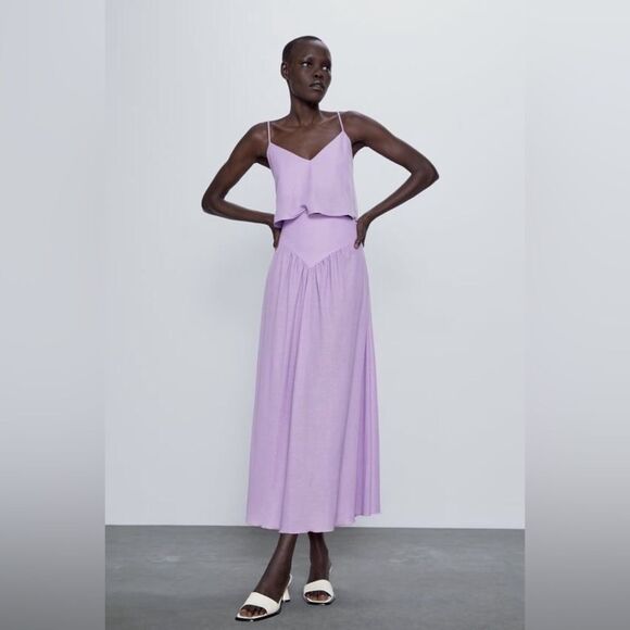 ZARA FLOWY SKIRT - Picture 3 of 8